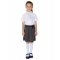 Girls Drop Waist School Skirt With Stylish Bow - Grey - 9yrs Plus
